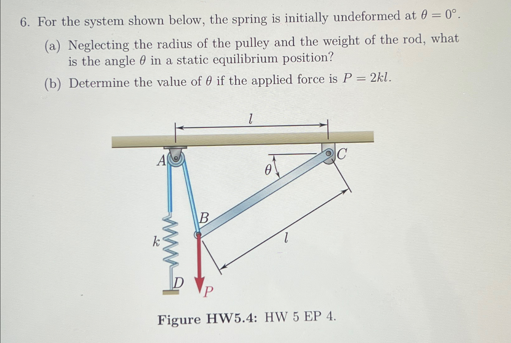 Solved For the system shown below, the spring is initially | Chegg.com