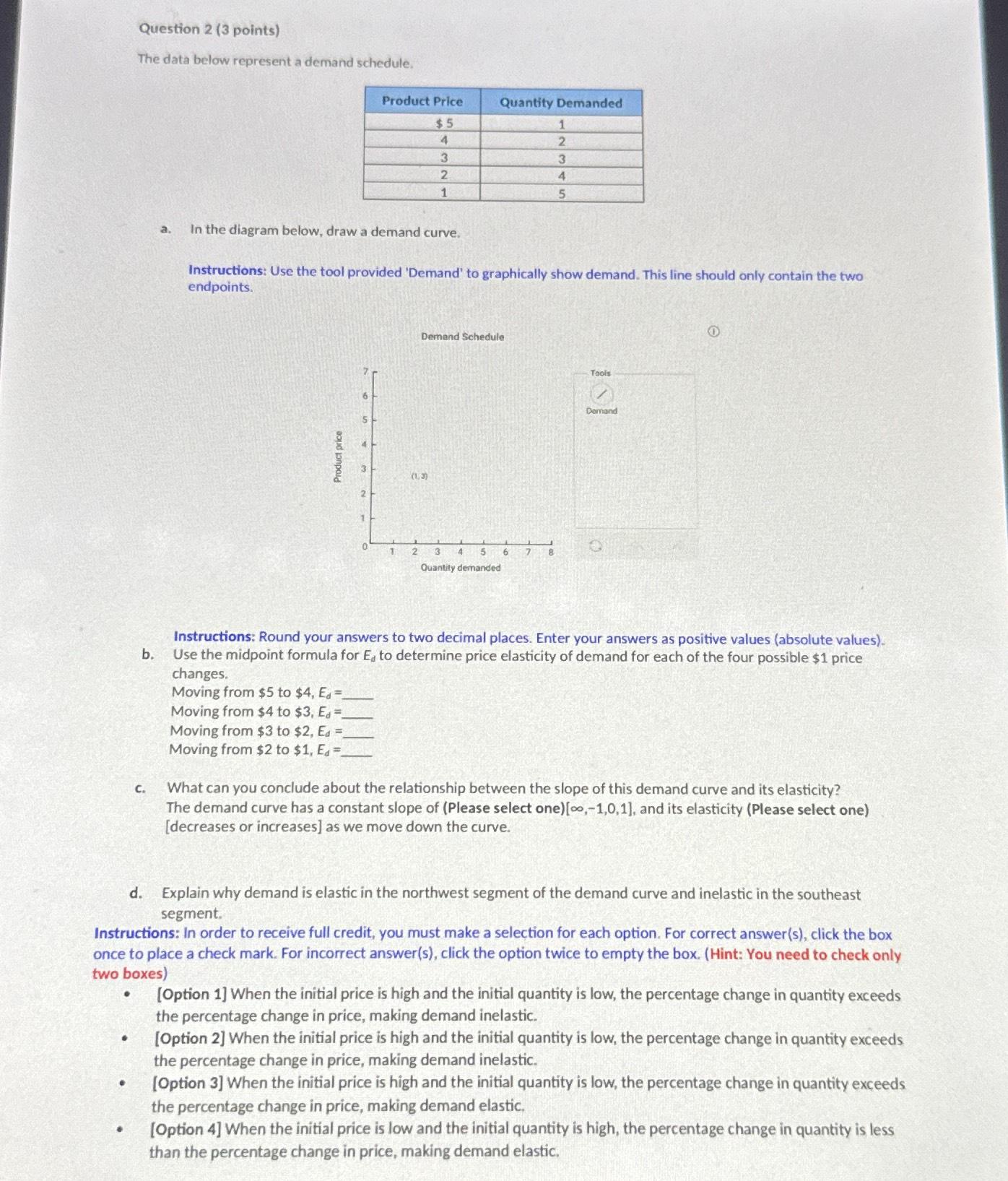 Solved Question 2 (3 ﻿points)The data below represent a | Chegg.com
