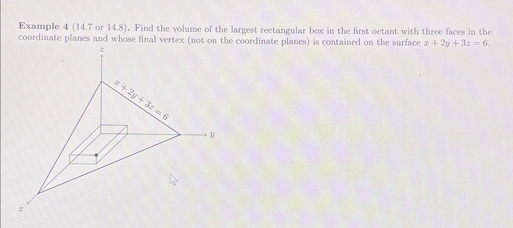 Solved Example 4 (14.7 ﻿or 14.8). ﻿Find the volume of the | Chegg.com