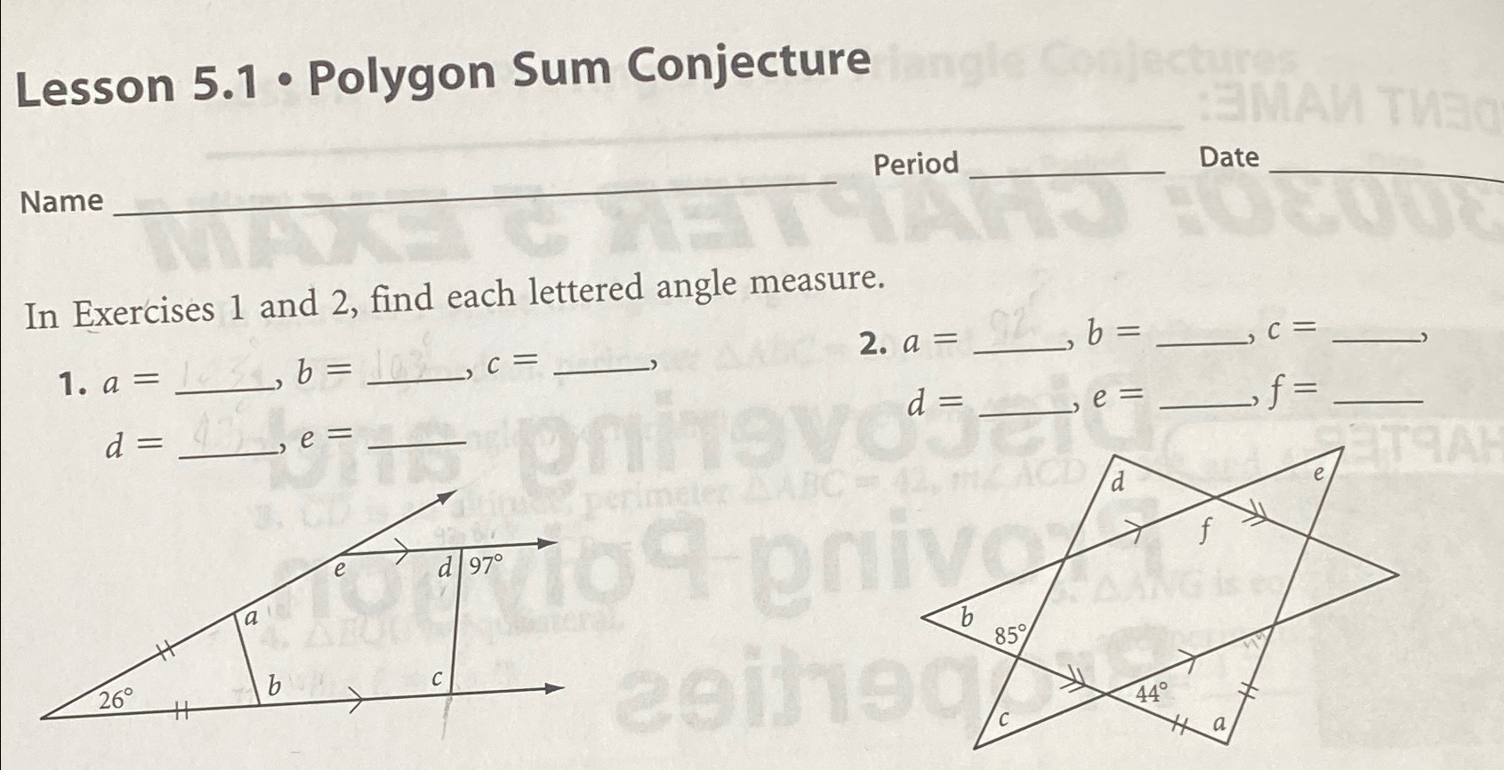 Solved Lesson 5.1 * ﻿Polygon Sum ConjectureNamePeriodDateIn | Chegg.com