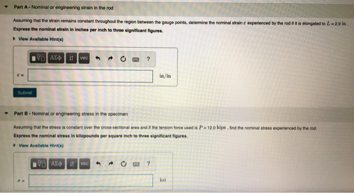 Solved To determine the average normal strain and average | Chegg.com
