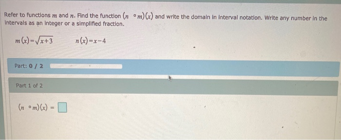 Solved Refer to functions m and n. Find the function | Chegg.com