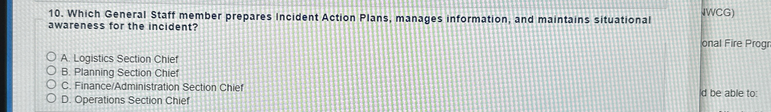 prepares incident action plans manages information