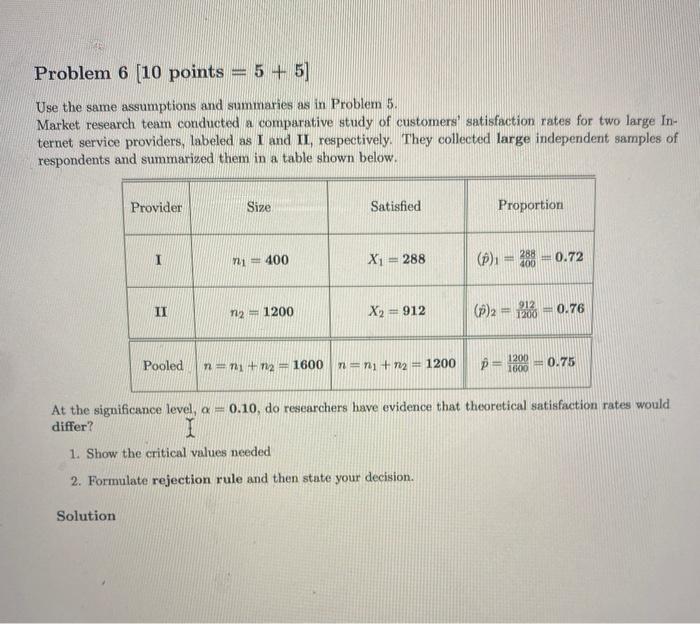 Solved Problem 5 (15 points = 5 + 5 + 5) Market research | Chegg.com