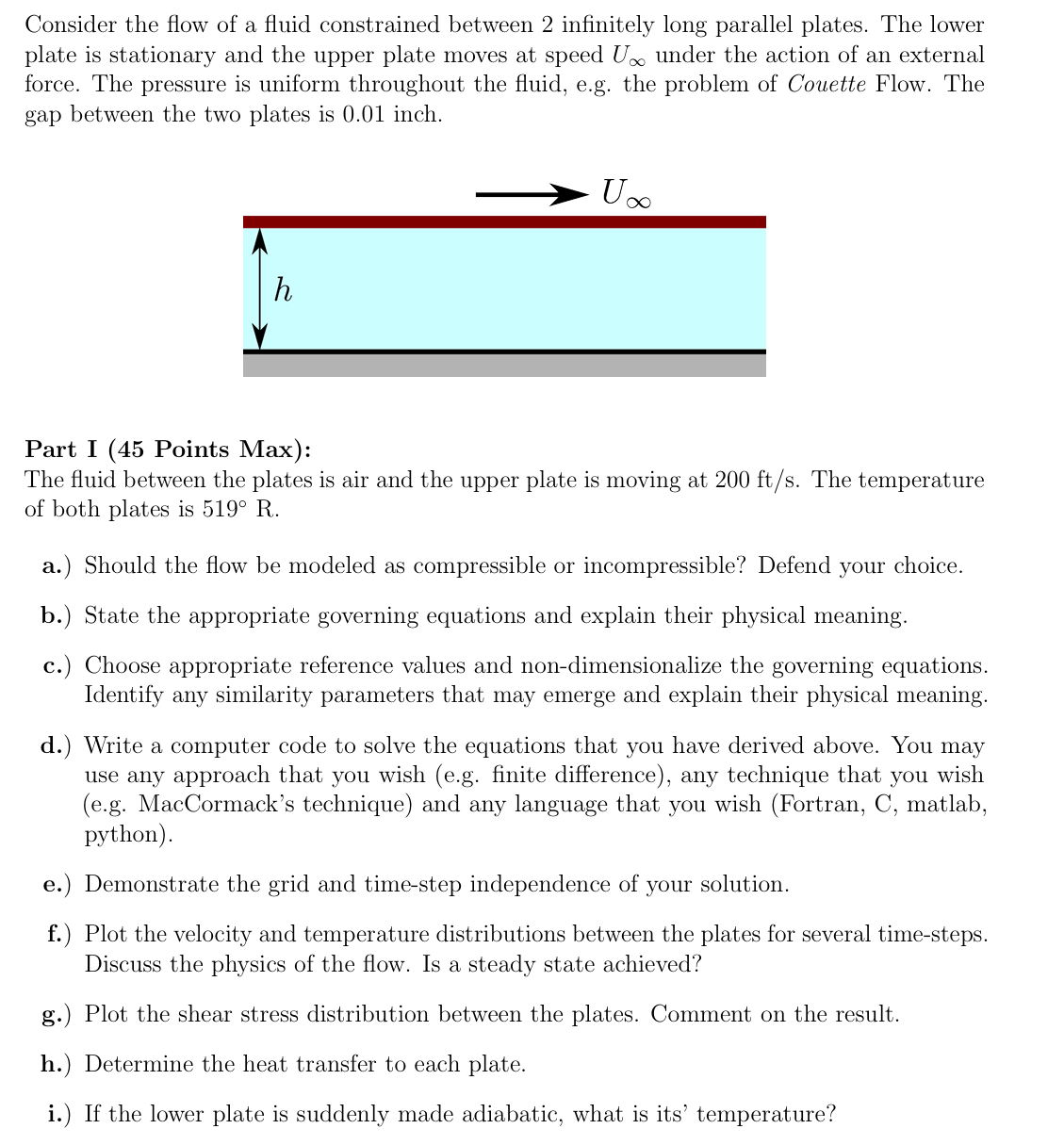 Solved Consider the flow of a fluid constrained between 2 | Chegg.com