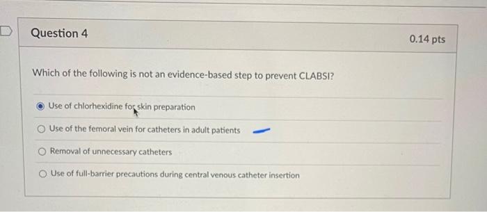 Solved Which of the following is not an evidence-based step | Chegg.com