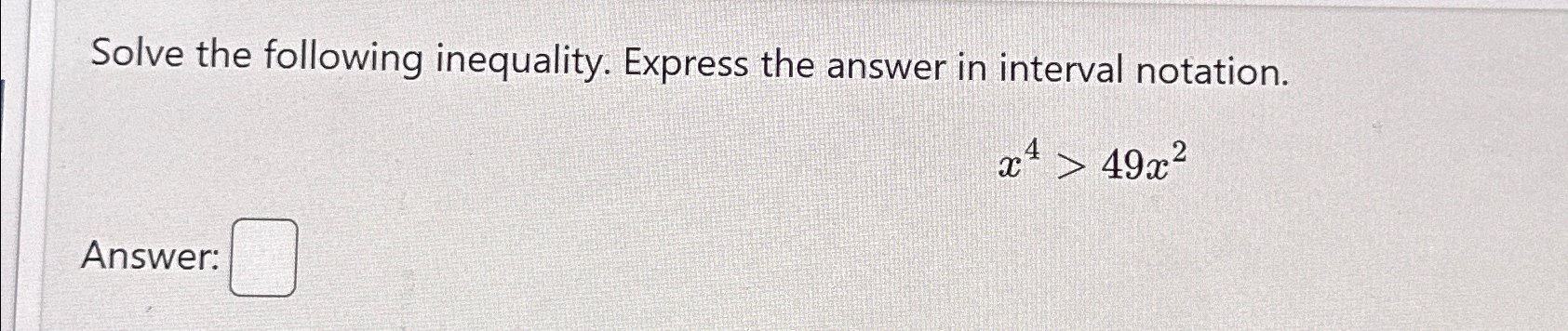 Solved Solve the following inequality. Express the answer in | Chegg.com