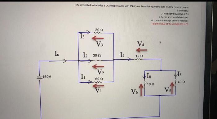 Solved The circuit below includes a DC voltage source with | Chegg.com