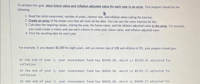 Solved Write a progam to calculate the futue value of an | Chegg.com