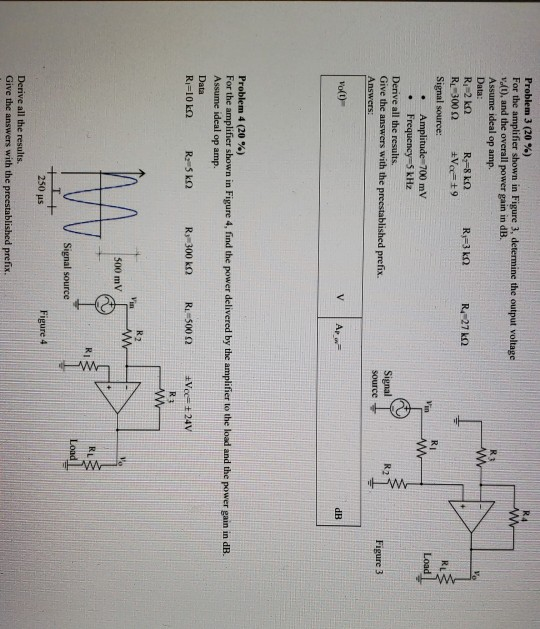Solved Problem 3 (20 %) For the amplifier shown in Figure | Chegg.com