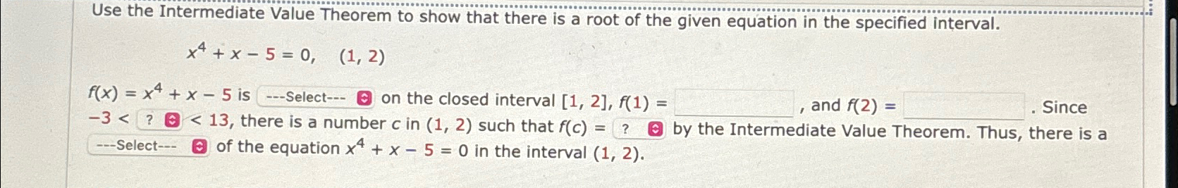 Solved Use the Intermediate Value Theorem to show that there | Chegg.com
