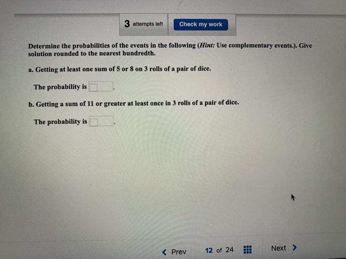 Solved 3 attempts left Check my work Determine the | Chegg.com