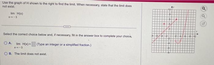 Solved Use the graph of H shown to the right to find the | Chegg.com