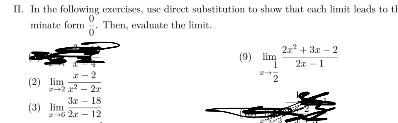 Solved II. ﻿In the following exercises, use direct | Chegg.com