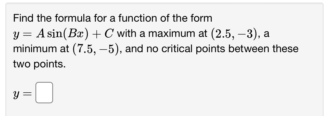 Solved Find the formula for a function of the form | Chegg.com