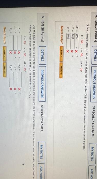 Solved U.20 Points] DETAILS PREVIOUS ANSWERS SPRECALC7 | Chegg.com