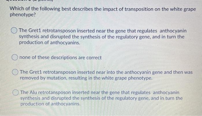 Solved Which of the following best describes the impact of | Chegg.com