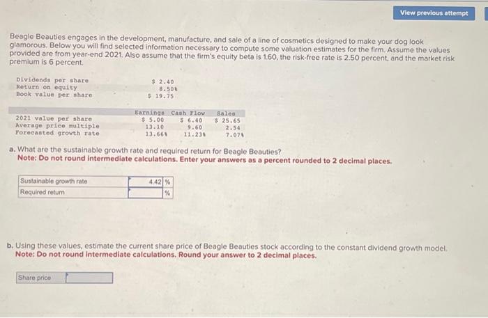 Solved Beagle Beauties engages in the development, | Chegg.com