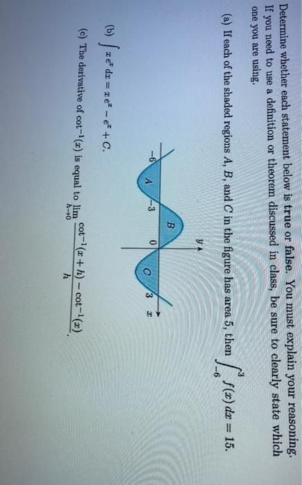 Solved Determine whether each statement below is true or | Chegg.com