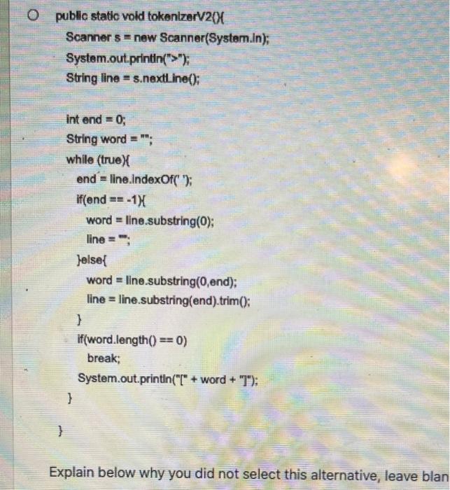use java and pick the correct answer and explain why | Chegg.com
