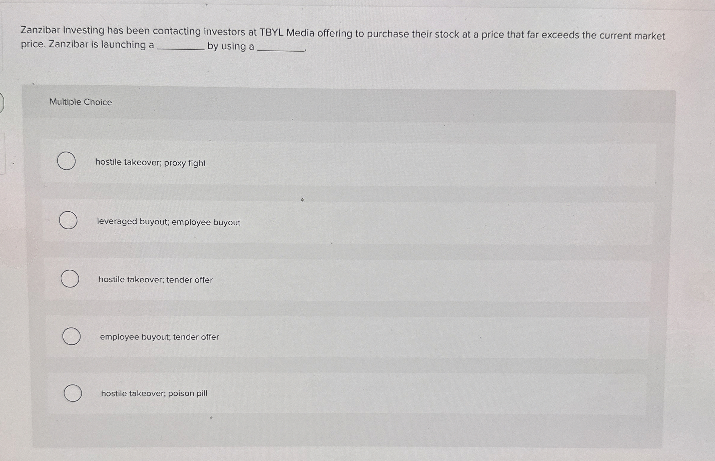 Solved Zanzibar Investing has been contacting investors at