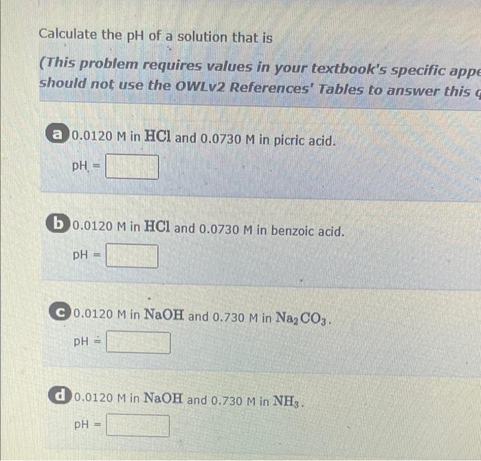 Solved Calculate the pH of a solution that is (This problem | Chegg.com