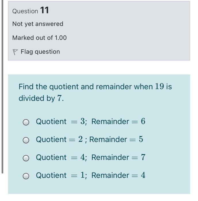 Solved Question 11 Not yet answered Marked out of 1.00 P | Chegg.com
