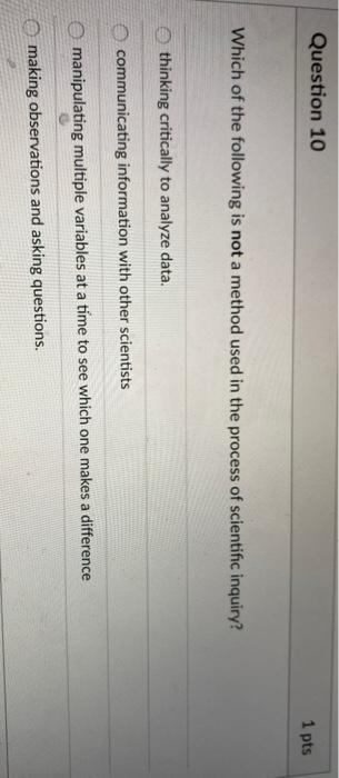 Solved Question 5 2 pts Select the true statement regarding | Chegg.com