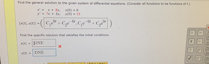 Solved Find the general solution to the given system of | Chegg.com
