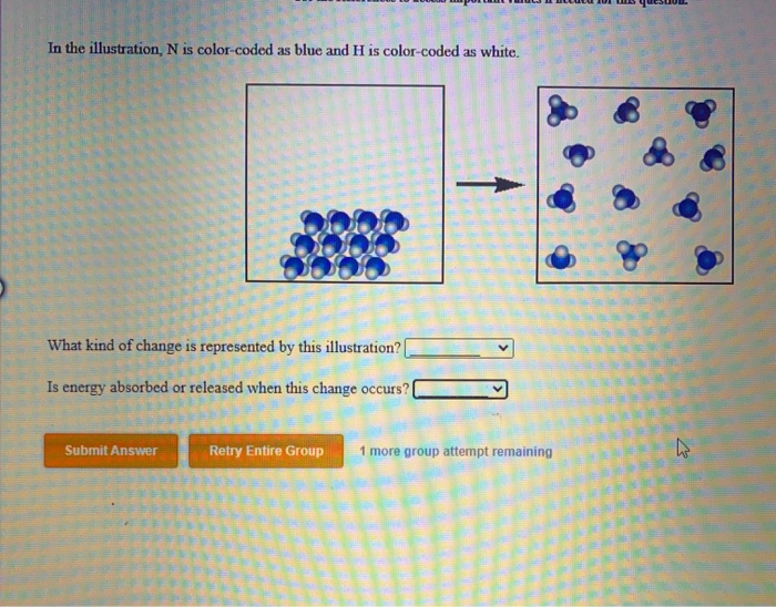 Solved In the illustration, N is colorcoded as blue and H