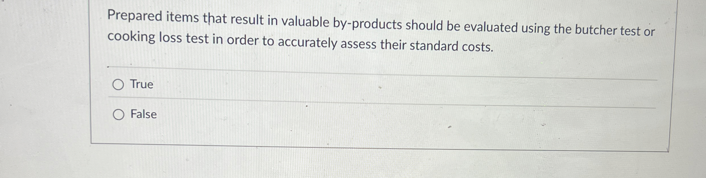 Solved Prepared items that result in valuable by-products | Chegg.com