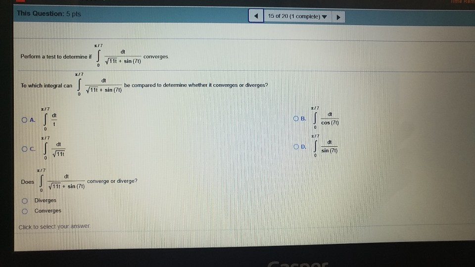 Solved This Question: 5 pts 15 of 20 (1 complete) | Chegg.com