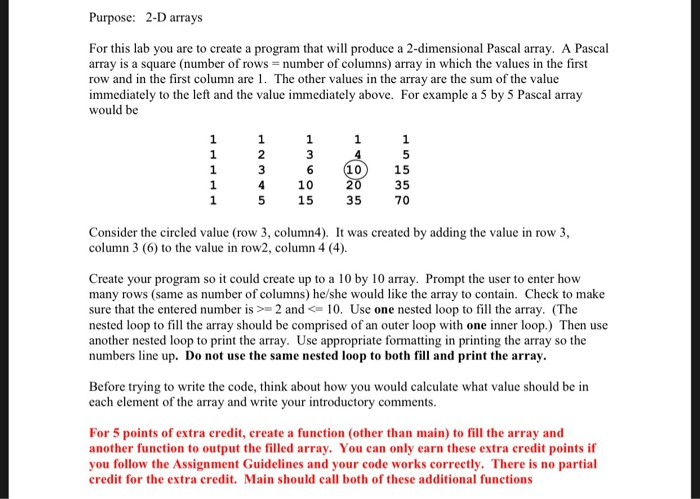 source code 2.3 lab- display rows and columns in a 2d... Solved Purpose: 2-D arrays For this lab you are to create a | Chegg.com