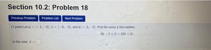 Solved Section 10.2: Problem 18 Previous Problem Problem | Chegg.com