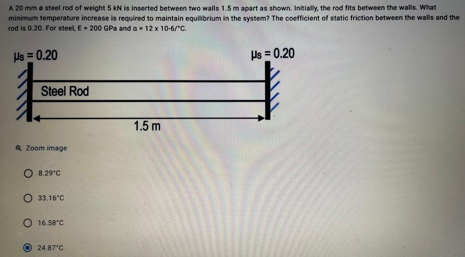 A Mm O Steel Rod Of Weight 5 Kn Is Inserted Chegg Com