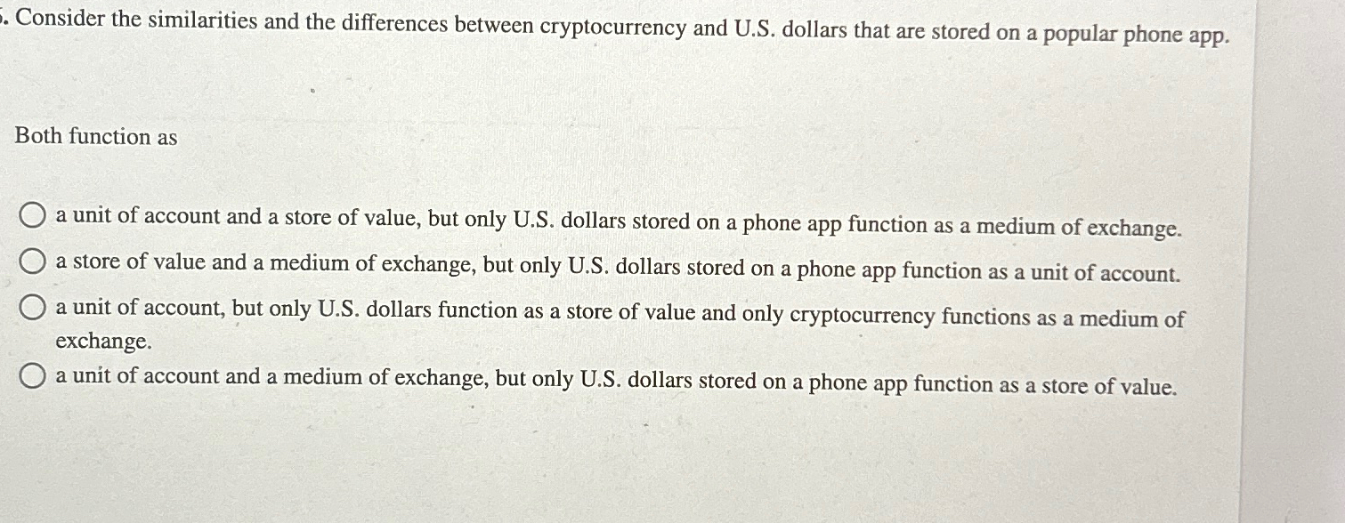 Solved Consider the similarities and the differences between | Chegg.com