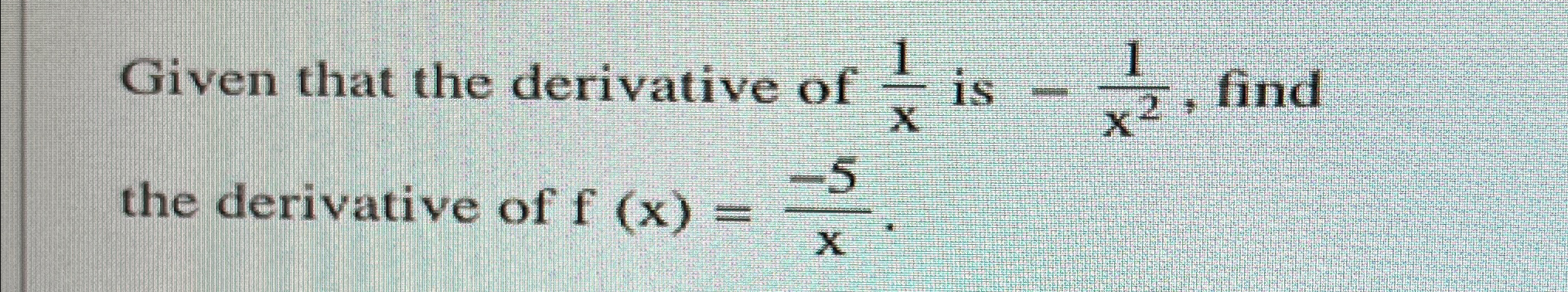 derivative of 1 x 2 formula