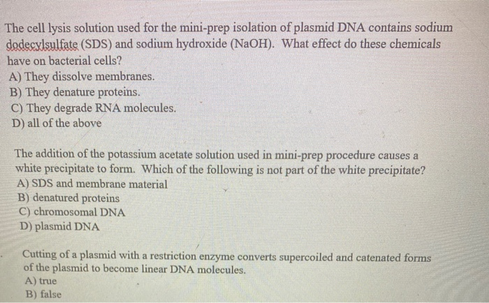solved the cell lysis solution used