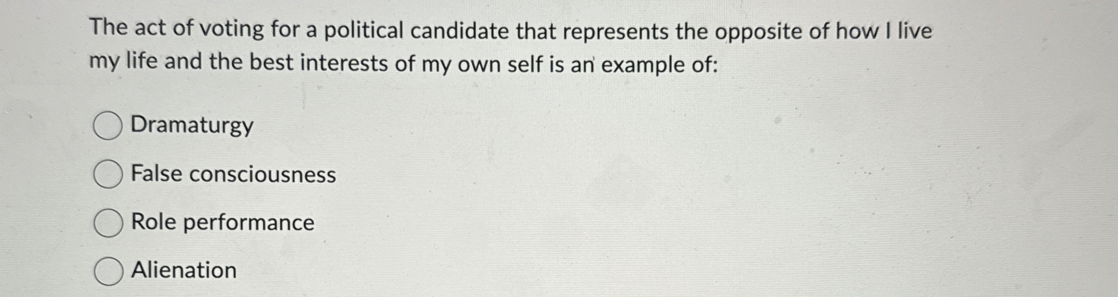 Solved The act of voting for a political candidate that