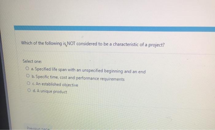 Solved Which of the following is NOT considered to be a | Chegg.com