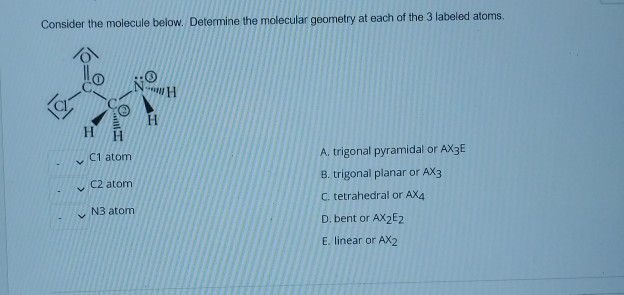 Solved Consider The Molecule Below. Determine The Molecular | Chegg.com