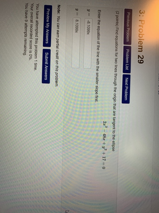 Solved 3: Problem 29 Previous Problem Problem List Next | Chegg.com