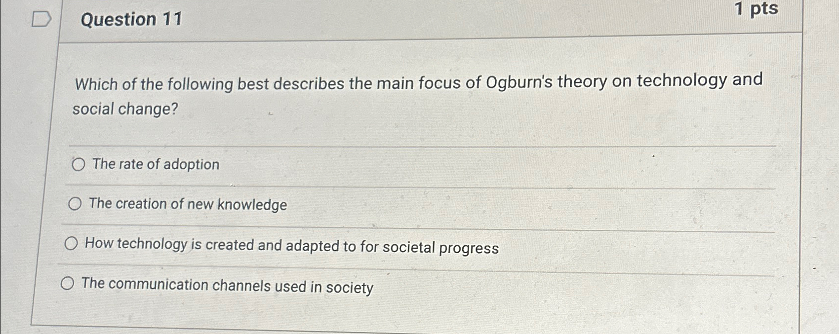 Solved Question 11Which of the following best describes the | Chegg.com