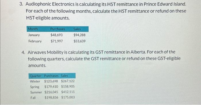 Solved 3. Audiophonic Electronics is calculating its HST | Chegg.com