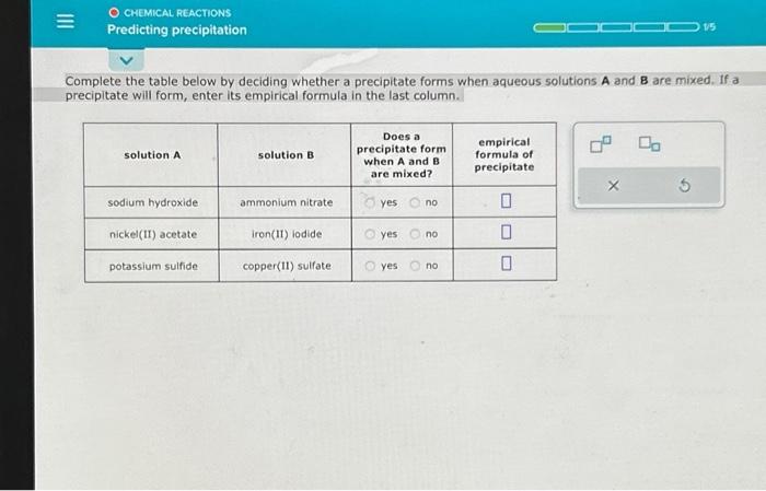 Solved Complete the table below by deciding whether a | Chegg.com