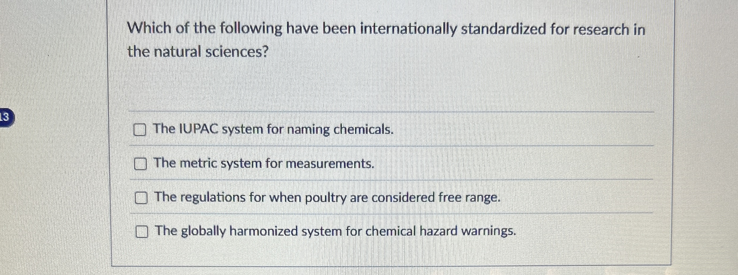 Solved Which of the following have been internationally