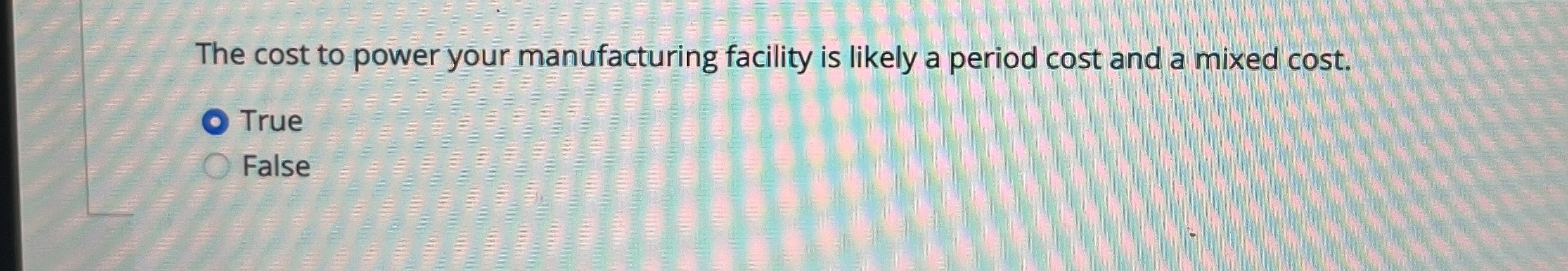 Solved The cost to power your manufacturing facility is | Chegg.com