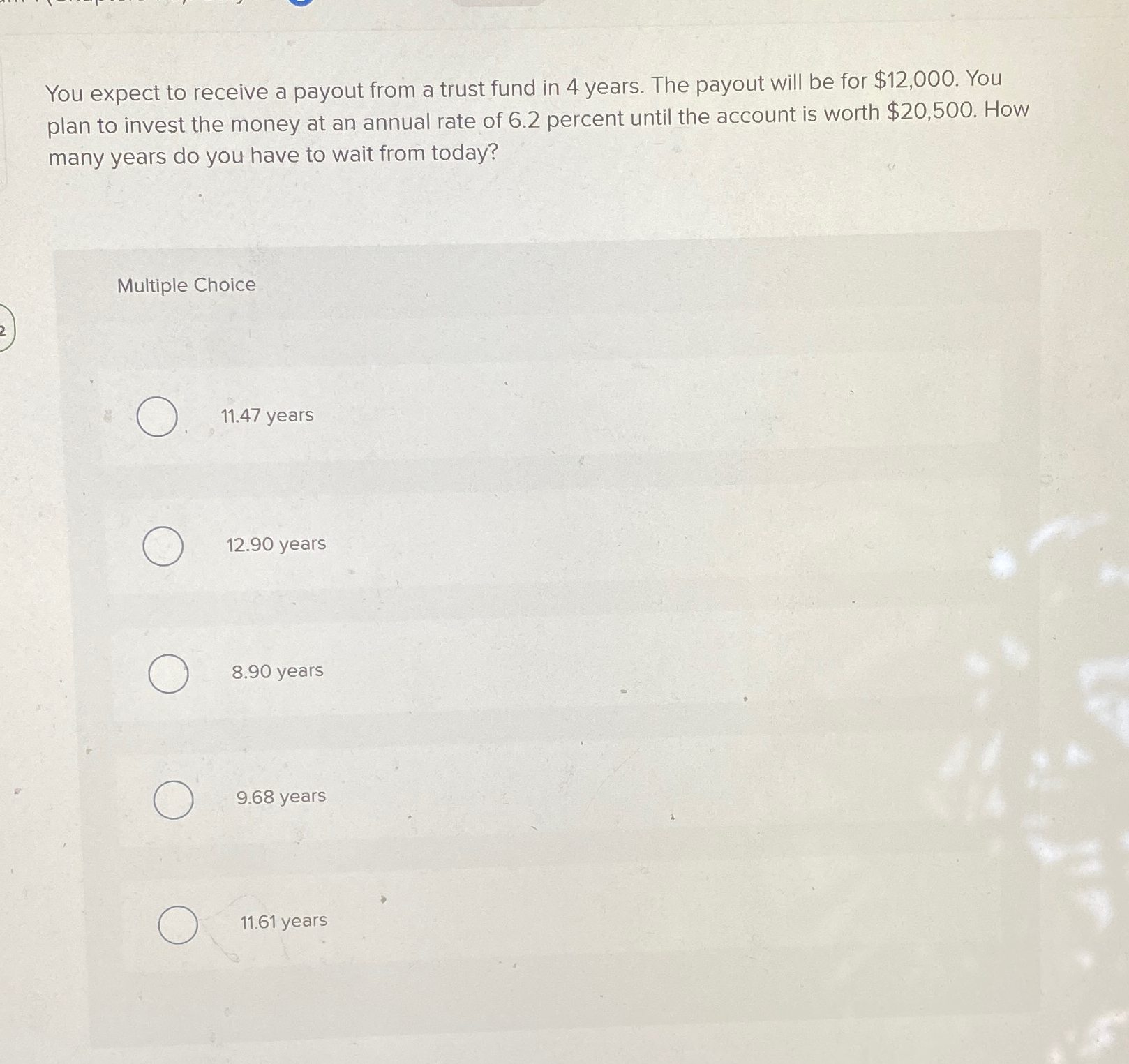 solved-you-expect-to-receive-a-payout-from-a-trust-fund-in-4-chegg