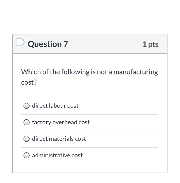 Solved D Question 7 1 pts Which of the following is not a | Chegg.com