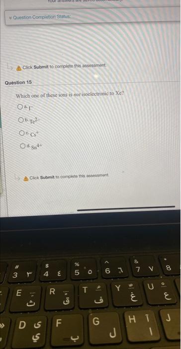 Solved Which one of these ions is not isoelectronic to Xe? | Chegg.com